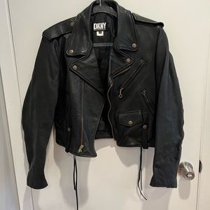 DKNY Black Leather Jacket